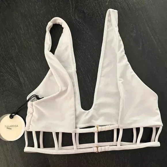 Revolve Tularosa Cristobal Swim Top in White Sz S - Picture 3 of 3